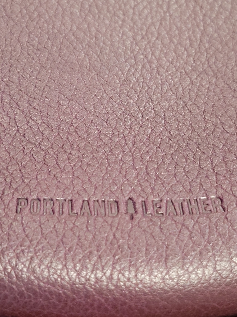 Portland Leather Plum Pebbled Shoulder Bag with Adjustable Strap - Picture 2 of 6
